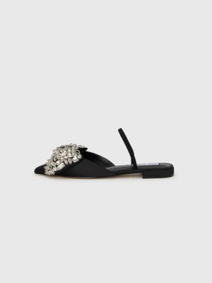 Baleriny z odkrytą piętą Steve Madden czarny