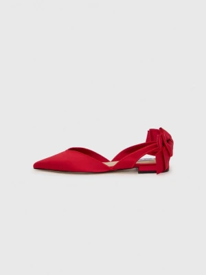 Baleriny z odkrytą piętą Steve Madden czerwony