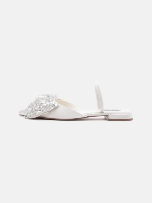 Baleriny z odkrytą piętą Steve Madden mleczny