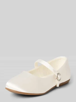 Baleriny z paskami i obszyciem ozdobnymi kamieniami DANAMADE