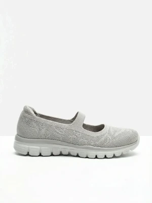 Baleriny z paskiem i pianką memory marki Skechers BonPrix brązowy