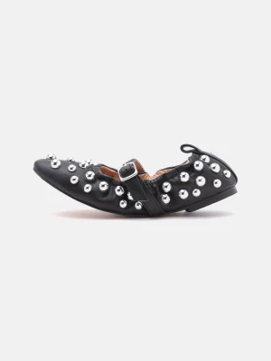 Baleriny z paskiem wokół kostki Steve Madden czarny