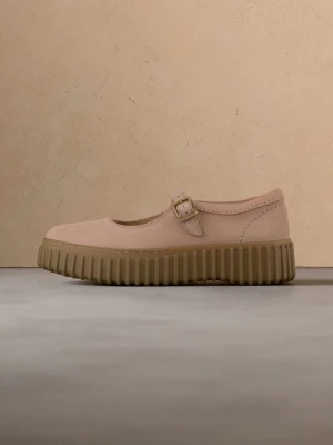 Baleriny z zapięciem Clarks jasnoróżowy melanż