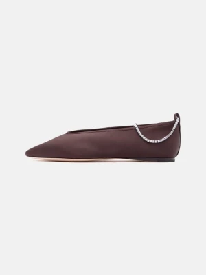Baleriny z zapięciem Loeffler Randall ciemnobrązowy