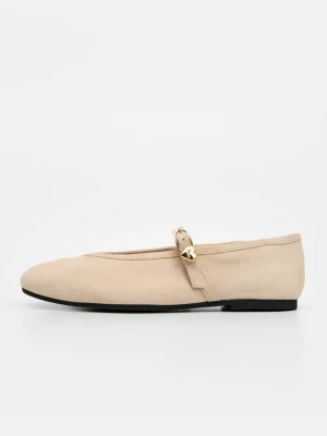 Baleriny z zapięciem LOVE MOSCHINO beżowy