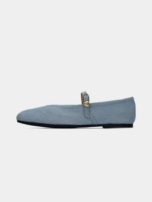 Baleriny z zapięciem LOVE MOSCHINO jasnoniebieski