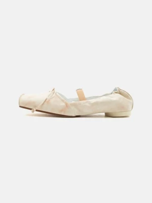 Baleriny z zapięciem MM6 Maison Margiela beżowy
