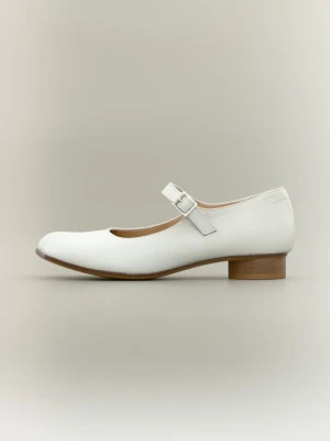 Baleriny z zapięciem MM6 Maison Margiela biały