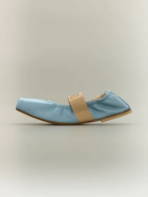 Baleriny z zapięciem MM6 Maison Margiela jasnoniebieski