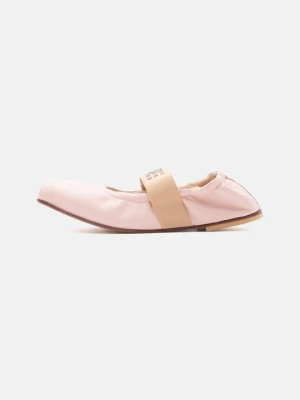 Baleriny z zapięciem MM6 Maison Margiela jasnoróżowy