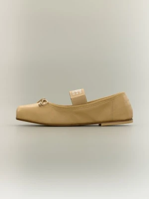 Baleriny z zapięciem MM6 Maison Margiela nude