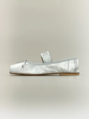 Baleriny z zapięciem MM6 Maison Margiela srebrny