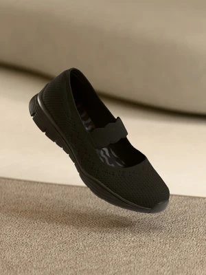 Baleriny z zapięciem Skechers Wide Fit