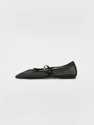 Baleriny z zapięciem Steve Madden czarny