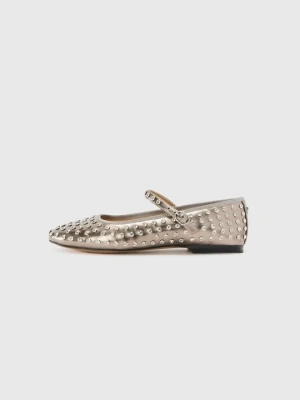 Baleriny z zapięciem Steve Madden srebrny