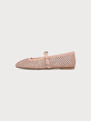 Baleriny z zapięciem Stuart Weitzman jasnoróżowy