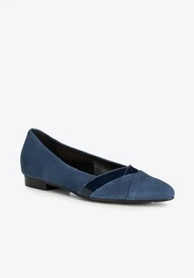 Baleriny zamszowe z połyskującą wstawką Wittchen