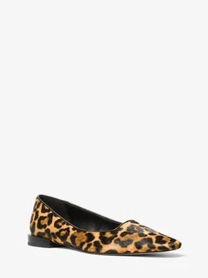 Baletki Darrah ze skóry cielęcej w lamparci wzór MICHAEL Michael Kors