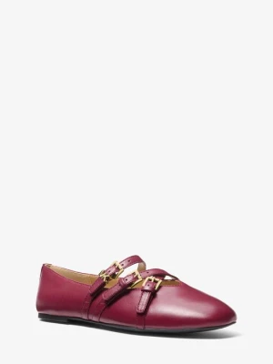Baletki Indy Flex ze skóry Michael Kors MORWOWY (Purpurowy)