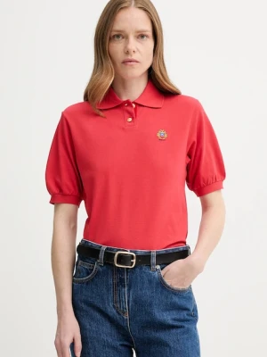 Bally polo bawełniane damski kolor czerwony WJE077