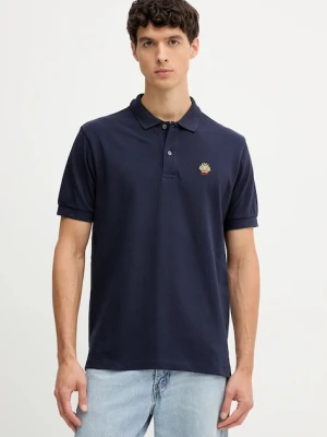Bally polo bawełniane męski kolor granatowy z aplikacją MJE06N