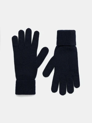 Bally rękawiczki wełniane męskie kolor granatowy MGL00P