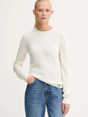 Bally sweter kaszmirowy damski kolor beżowy lekki WKN07P