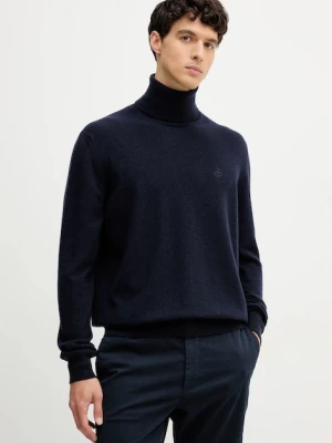 Bally sweter kaszmirowy męski kolor granatowy lekki z golferm MKN08O