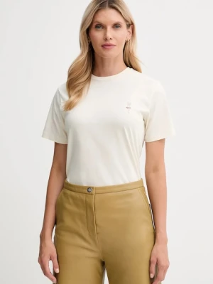 Bally t-shirt bawełniany damski kolor beżowy WJE085