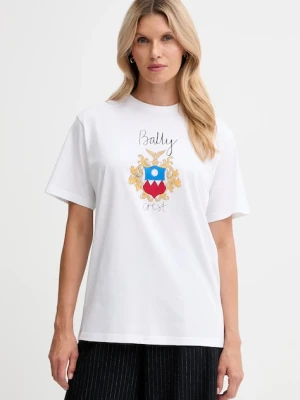 Bally t-shirt bawełniany damski kolor biały WJE087