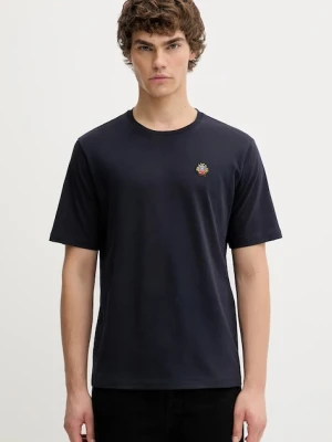 Bally t-shirt bawełniany męski kolor granatowy gładki MJE0AY