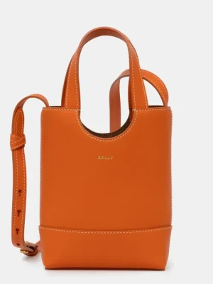 Bally torebka skórzana kolor pomarańczowy WAE069