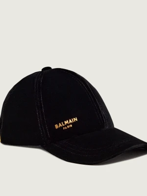 Balmain Bejsbolówka Velvet czarny