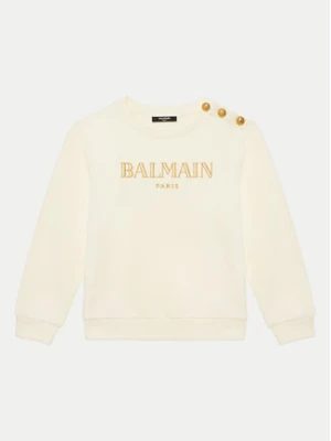 Balmain Bluza BV4B10-Z0081 102 Écru Regular Fit