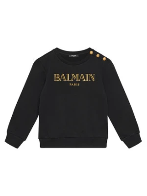 Balmain Bluza BV4B10-Z0081 Czarny Regular Fit