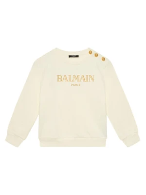 Balmain Bluza BV4B10-Z0081 Écru Regular Fit
