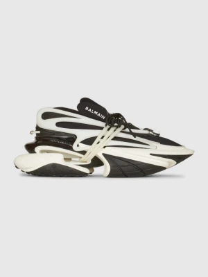BALMAIN Czarno-białe sneakersy męskie Unicorn, Rozmiar 46