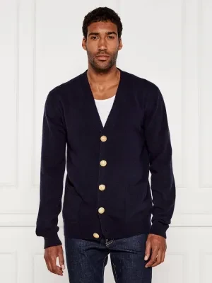 Balmain Kaszmirowy kardigan | Regular Fit | z dodatkiem wełny