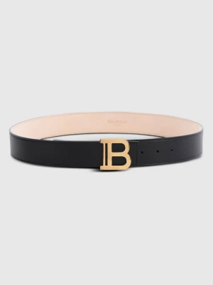 BALMAIN Pasek damski skórzany czarny 4cm B-Belt, Rozmiar 75