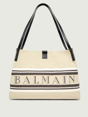 Balmain Shopperka | z dodatkiem skóry