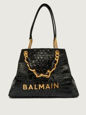 Balmain Skórzana shopperka 1945 SOFT