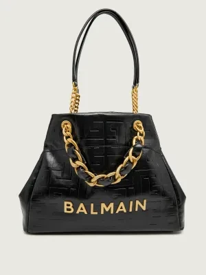 Balmain Skórzana shopperka 1945 SOFT