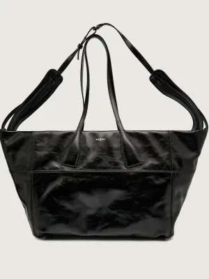 Balmain Skórzana shopperka TRACK ZIP