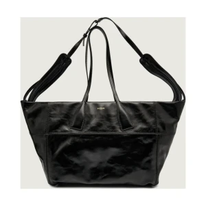 Balmain Skórzana shopperka TRACK ZIP