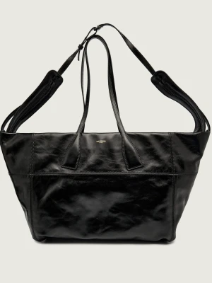 Balmain Skórzana shopperka TRACK ZIP