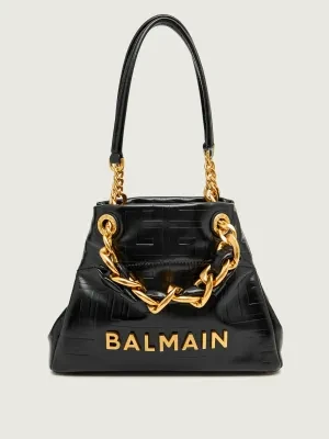 Balmain Skórzana torebka na ramię 1945 SOFT SMALL