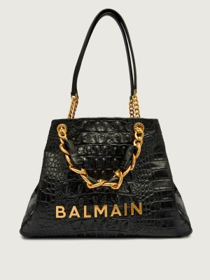 Balmain Skórzana torebka na ramię 1945 SOFT SMALL