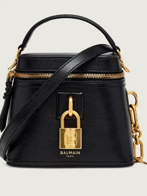 Balmain Skórzany kuferek Pulse Vanity czarny