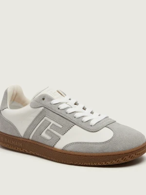 Balmain Sneakersy Swan | zamsz | z dodatkiem skóry szary