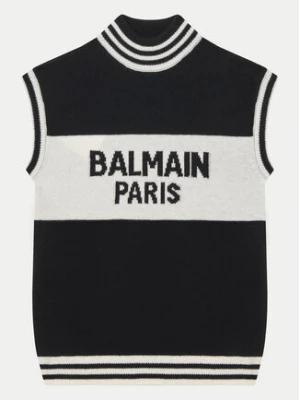 Balmain Sweter BV9A51-Z2361 Czarny Regular Fit